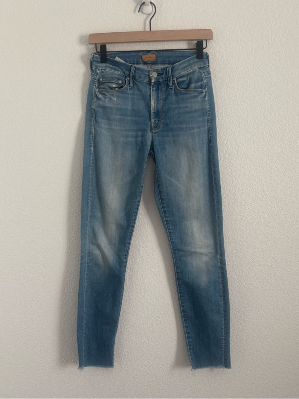 MOTHER Women's Size 25 Blue The Looker Ankle Fray Jeans - Picture 1 of 6